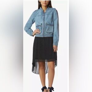 Avec Les Filles  denim bomber size medium